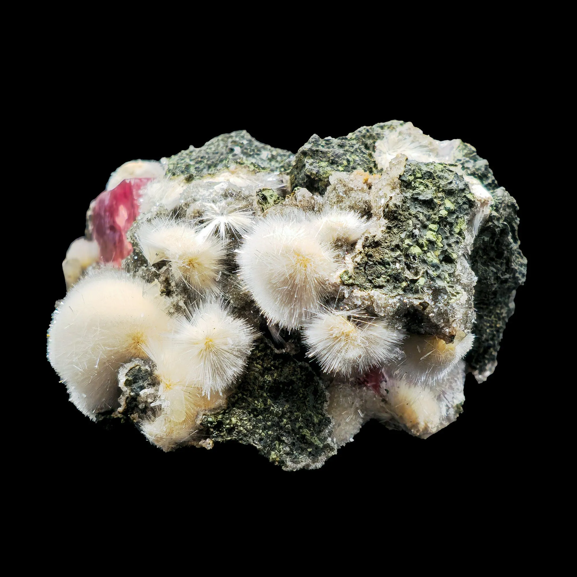Rare Huge Moldy Raspberry Calcite with Mesolite Natural Mineral Specimen. - image 3