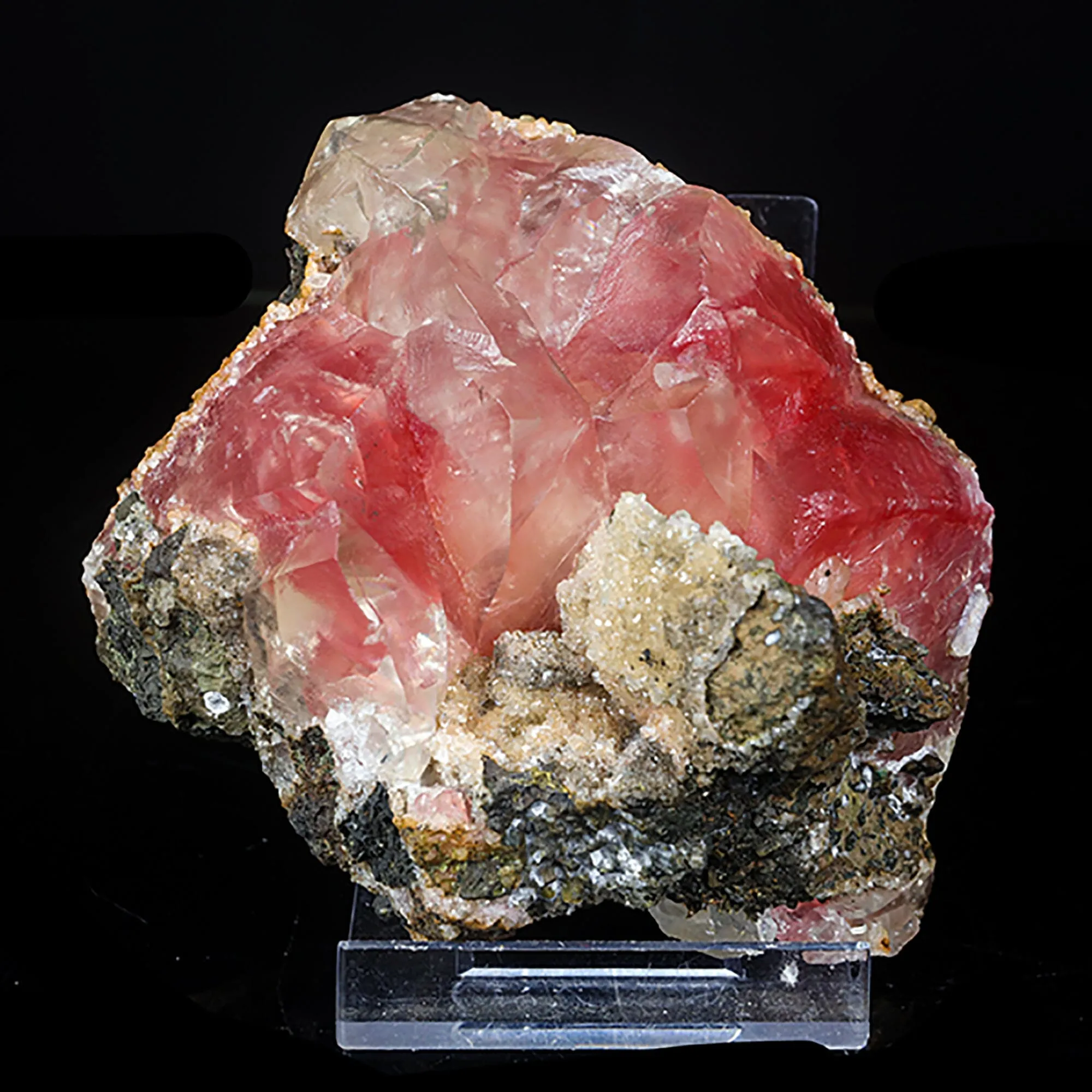 Rare Huge Moldy Raspberry Calcite with Mesolite Natural Mineral Specimen. - image 4