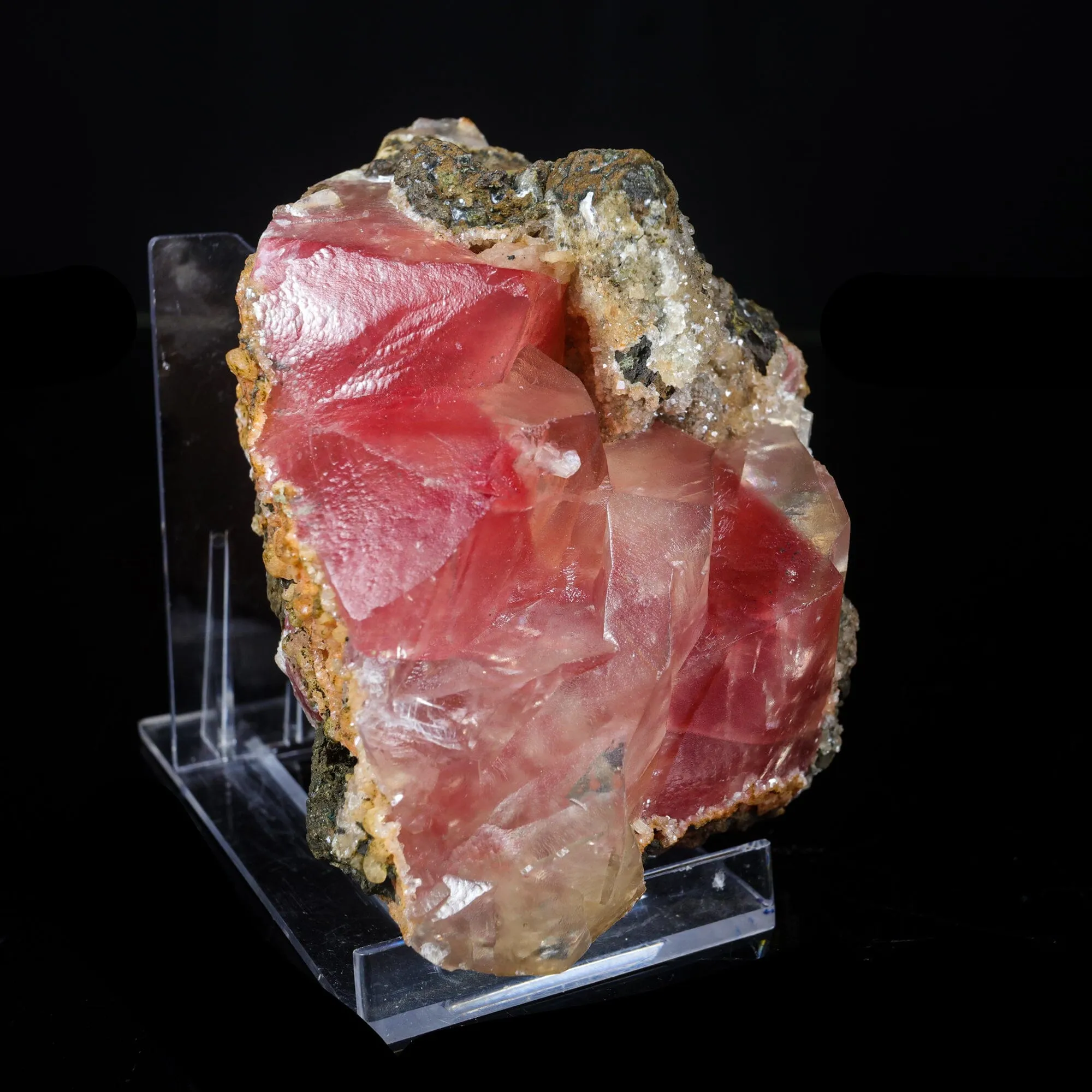 Rare Huge Moldy Raspberry Calcite with Mesolite Natural Mineral Specimen. - image 2
