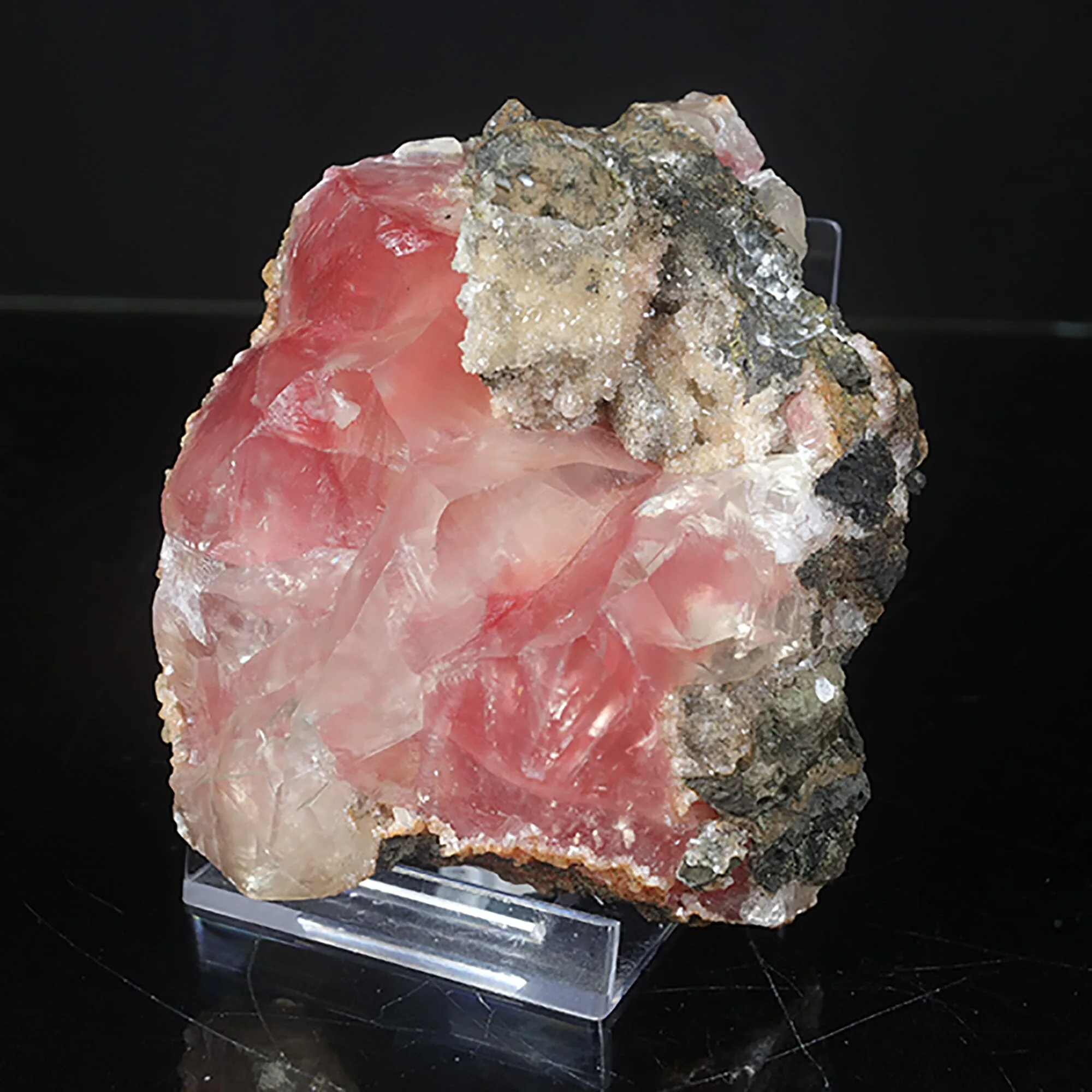 Rare Huge Moldy Raspberry Calcite with Mesolite Natural Mineral Specimen. - image 3