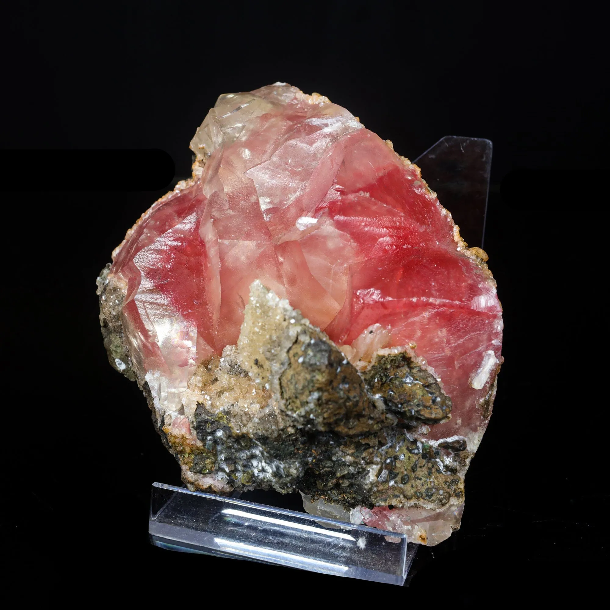 Rare Huge Moldy Raspberry Calcite with Mesolite Natural Mineral Specimen. - image 5