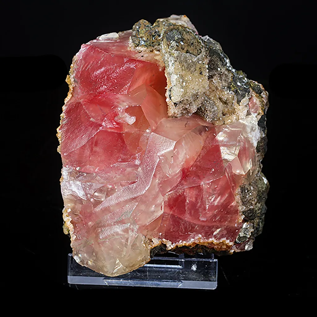 Rare Huge Moldy Raspberry Calcite with Mesolite Natural Mineral Specimen. image