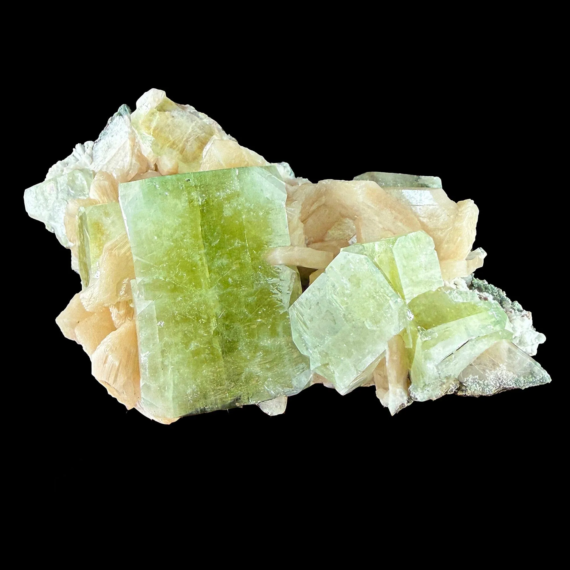 Rare Indian Green Apophyllite Stilbite Crystal Cluster – Natural Zeolite Mineral Specimen from Nashik, India - image 4