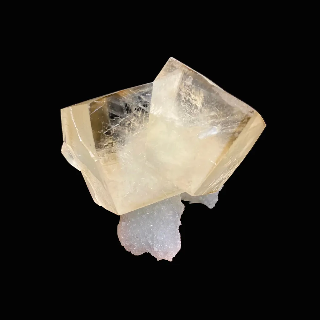 Rare Indian Zeolite Calcite on Chalcedony Stalactite – Jalgaon Conjoined Crystal Specimen DK166 - image 4