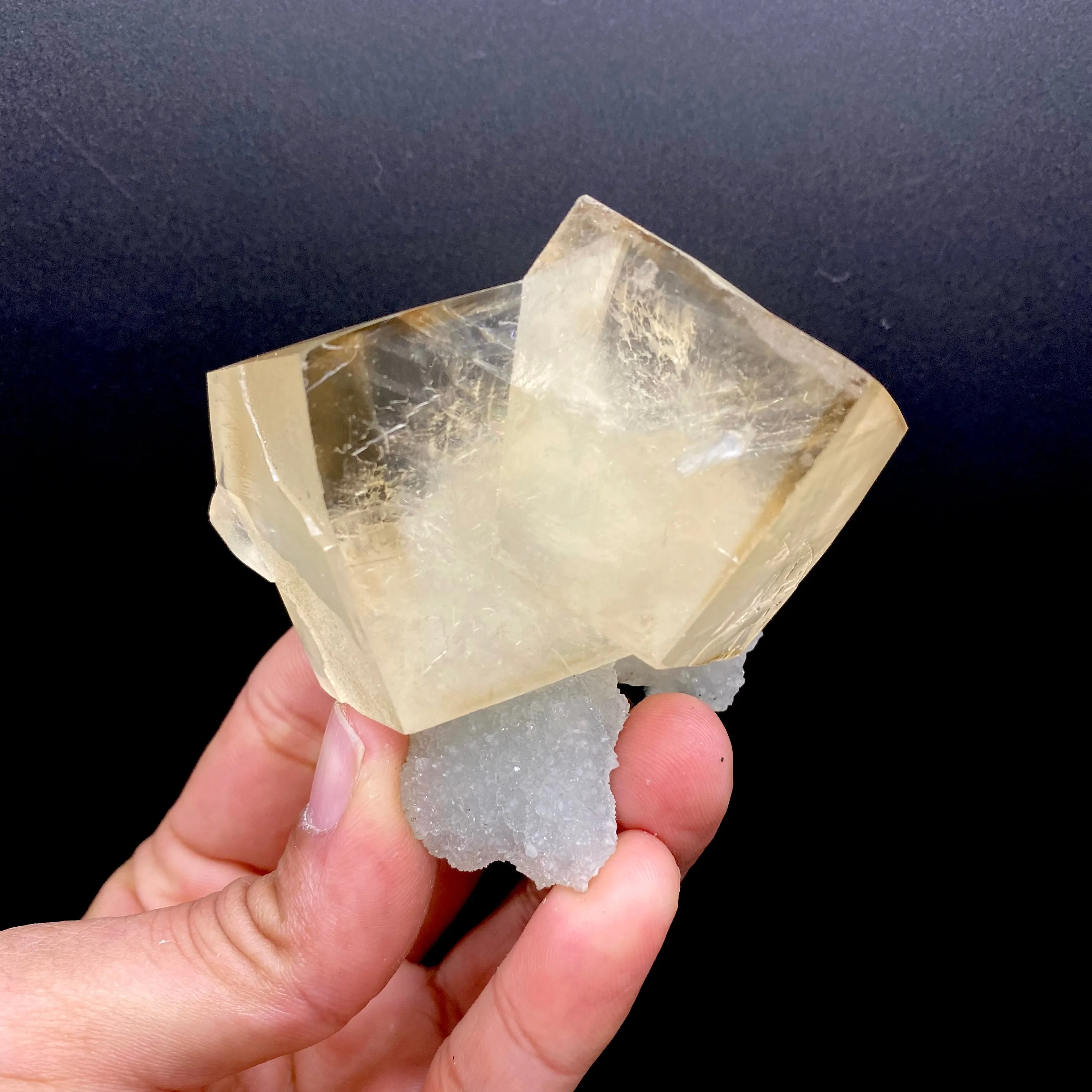Rare Indian Zeolite Calcite on Chalcedony Stalactite – Jalgaon Conjoined Crystal Specimen DK166 - image 4