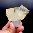 Rare Indian Zeolite Calcite on Chalcedony Stalactite – Jalgaon Conjoined Crystal Specimen DK166 - image 2