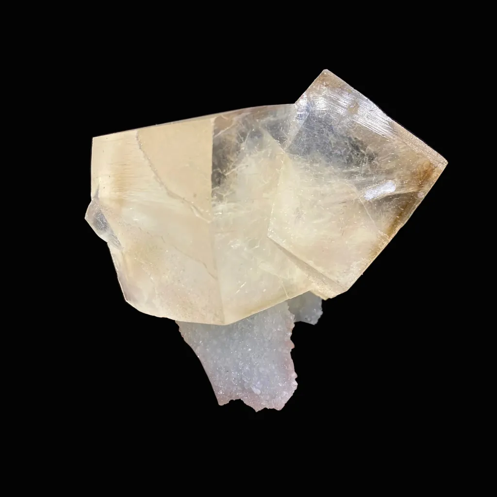 Rare Indian Zeolite Calcite on Chalcedony Stalactite – Jalgaon Conjoined Crystal Specimen DK166 - image 2
