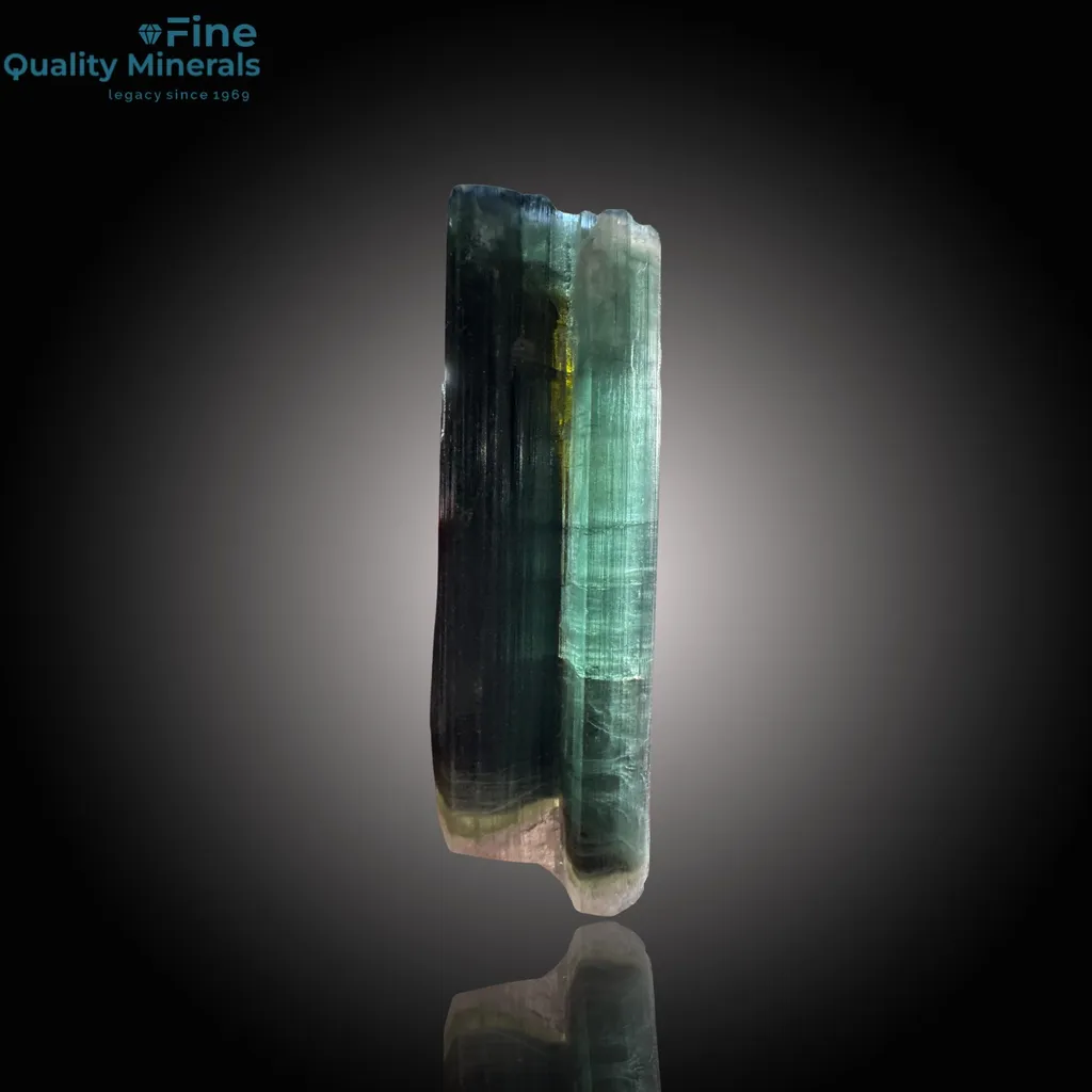 Rare Indicolite Tourmaline Crystal – Multi-Color Specimen image