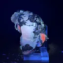 Rare Iridescent Pyrite with Calcite , Babingtonite – UV Reactive Collector Display Mineral Specimen from Mumbai - image 2