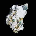 Rare Iridescent Pyrite with Calcite , Babingtonite – UV Reactive Collector Display Mineral Specimen from Mumbai - image 1