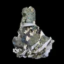 Rare Iridescent Pyrite with Calcite on Matrix – UV Reactive Collector Display Mineral Specimen from Mumbai - image 8