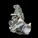 Rare Iridescent Pyrite with Calcite on Matrix – UV Reactive Collector Display Mineral Specimen from Mumbai - image 6