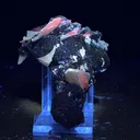 Rare Iridescent Pyrite with Calcite on Matrix – UV Reactive Collector Display Mineral Specimen from Mumbai - image 3