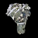 Rare Iridescent Pyrite with Calcite on Matrix – UV Reactive Collector Display Mineral Specimen from Mumbai - image 1