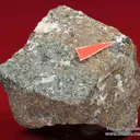 Rare Joesmithite (type locality) with Hematite, Berzeliite and Calcite - image 1