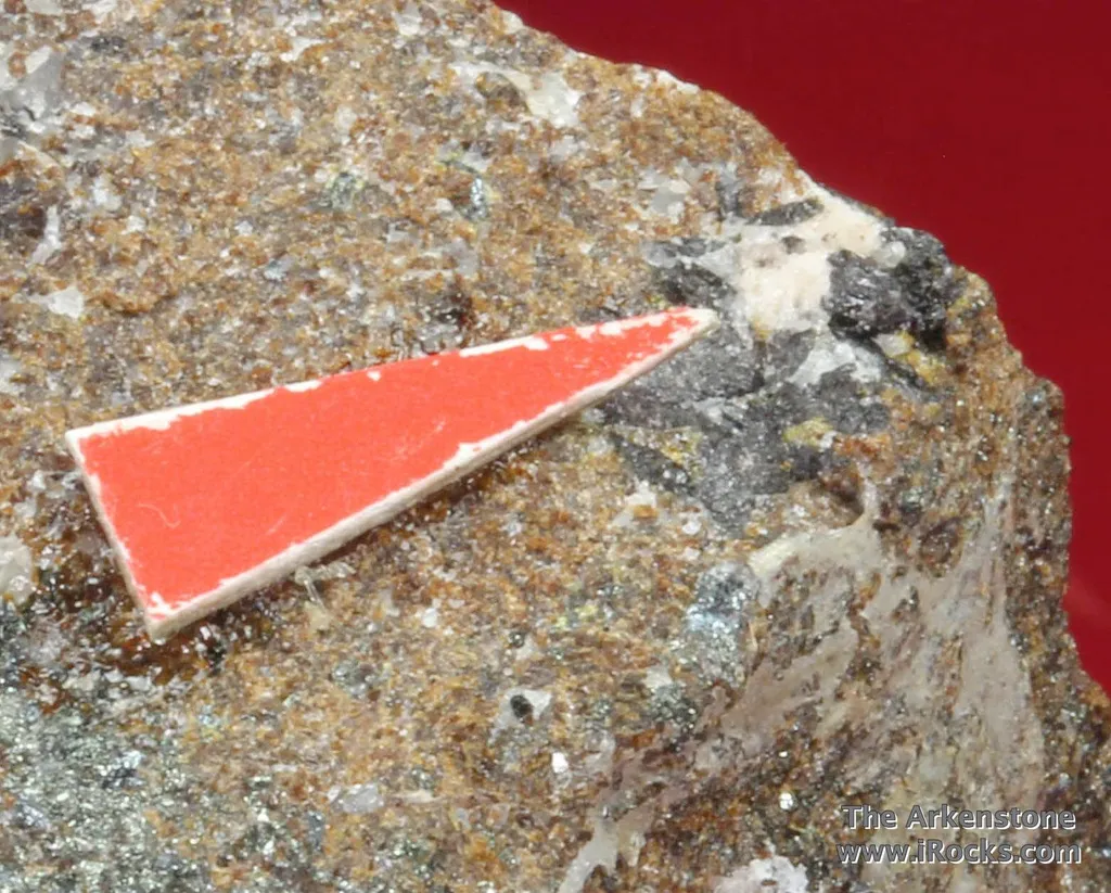 Rare Joesmithite (type locality) with Hematite, Berzeliite and Calcite - image 4