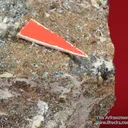 Rare Joesmithite (type locality) with Hematite, Berzeliite and Calcite - image 3