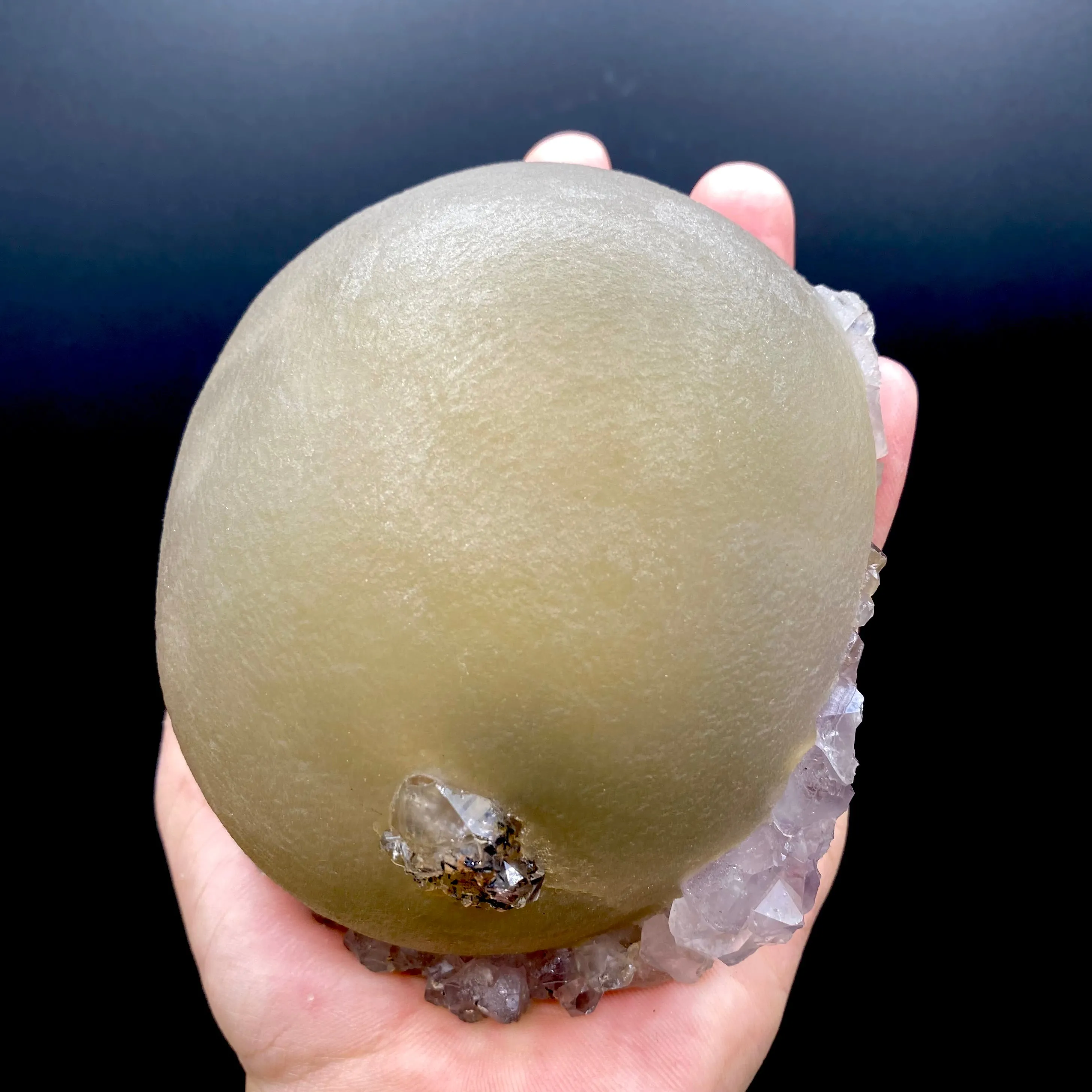 Rare Jumbo Botryoidal Fluorite  – Indian Zeolite Mineral Specimen from Madhya Pradesh DK108 - image 4