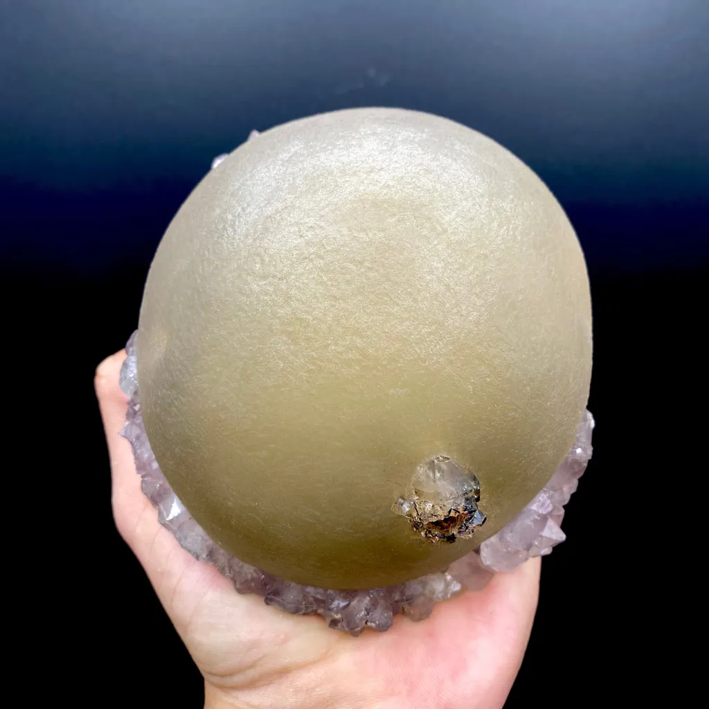 Rare Jumbo Botryoidal Fluorite  – Indian Zeolite Mineral Specimen from Madhya Pradesh DK108 image