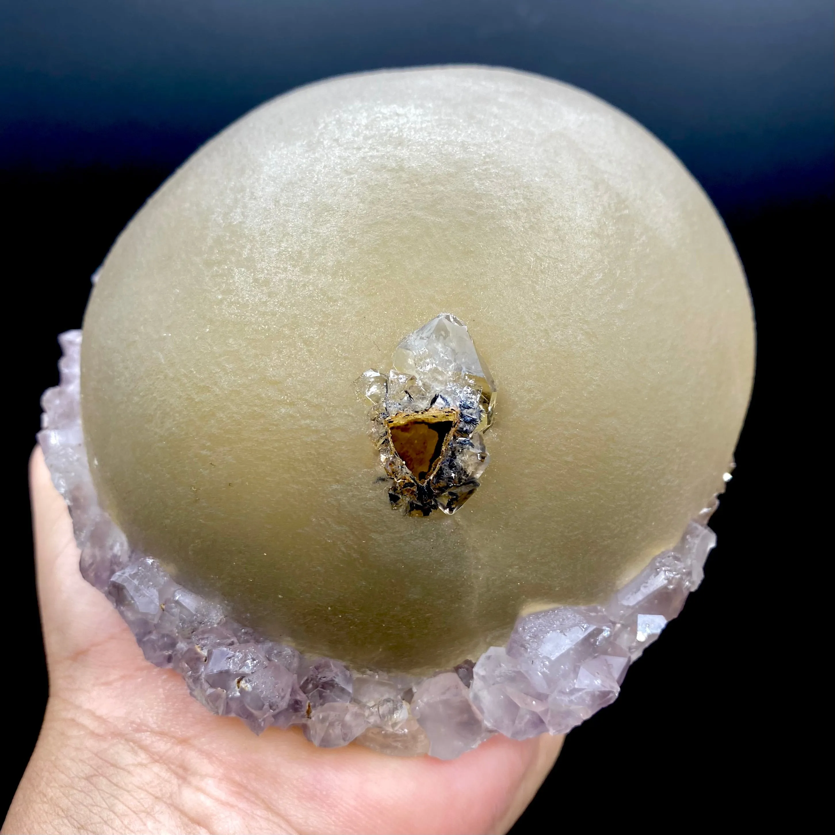 Rare Jumbo Botryoidal Fluorite  – Indian Zeolite Mineral Specimen from Madhya Pradesh DK108 - image 5
