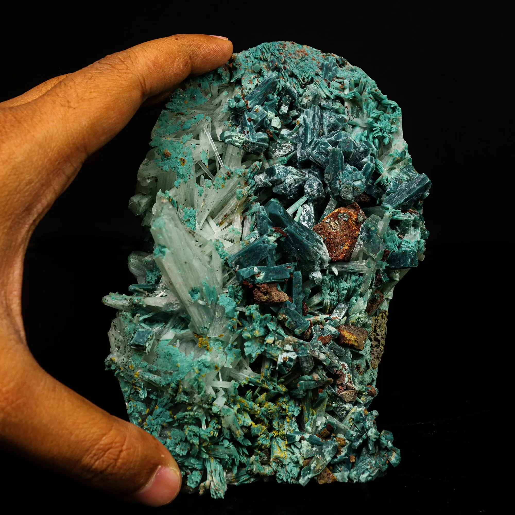 Rare Marshy Apophyllite on Scolecite Self standing Natural Mineral Specimen - image 4