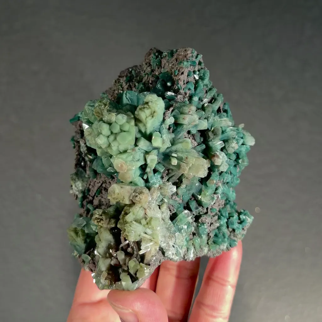 Rare Marshy Green Apophyllite Crystal Cluster from Jalgaon, India | Raw Natural Zeolite Mineral Specimen for Collectors - image 5