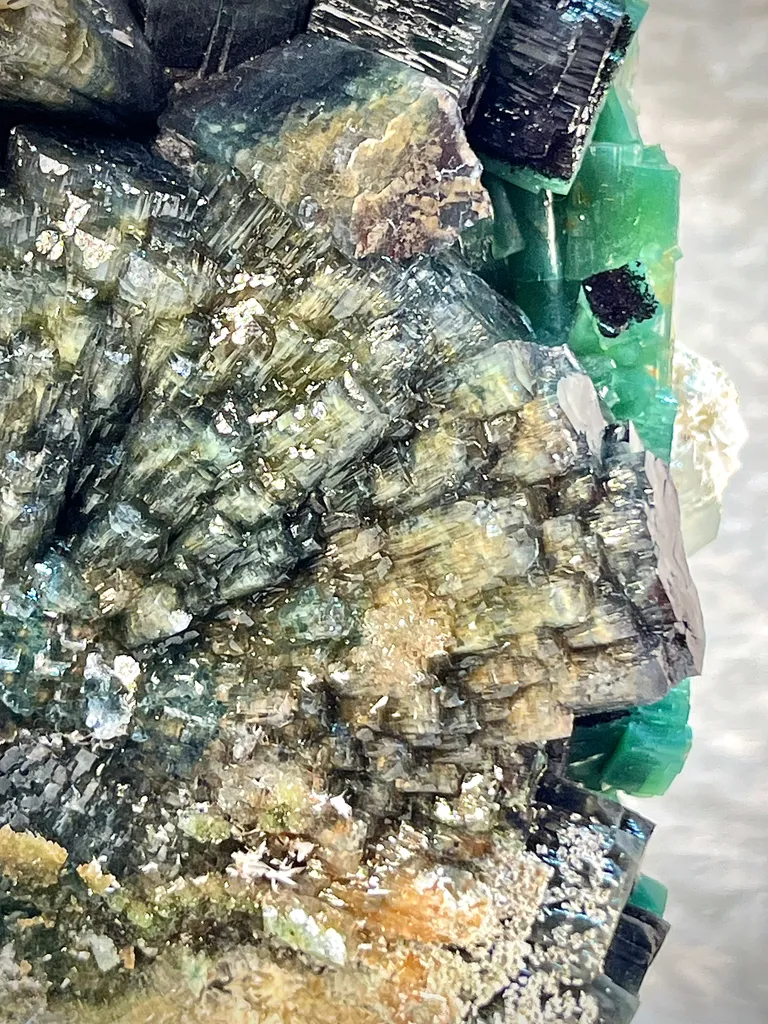 Rare Marshy Green Disco Apophyllite Sunflower Cluster with Okenite Inclusions & Chalcedony Matrix - Premium Indian Zeolite Specimen - image 6