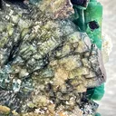 Rare Marshy Green Disco Apophyllite Sunflower Cluster with Okenite Inclusions & Chalcedony Matrix - Premium Indian Zeolite Specimen - image 6