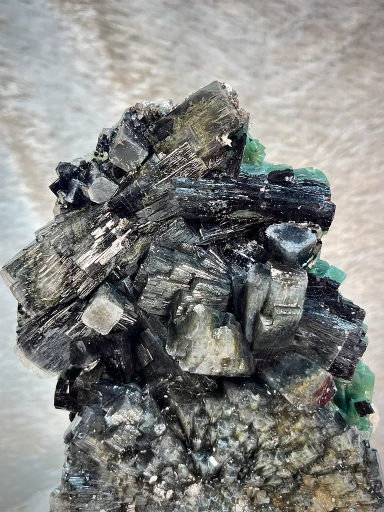 Rare Marshy Green Disco Apophyllite Sunflower Cluster with Okenite Inclusions & Chalcedony Matrix - Premium Indian Zeolite Specimen - image 7