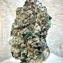 Rare Marshy Green Disco Apophyllite Sunflower Cluster with Okenite Inclusions & Chalcedony Matrix - Premium Indian Zeolite Specimen - image 3