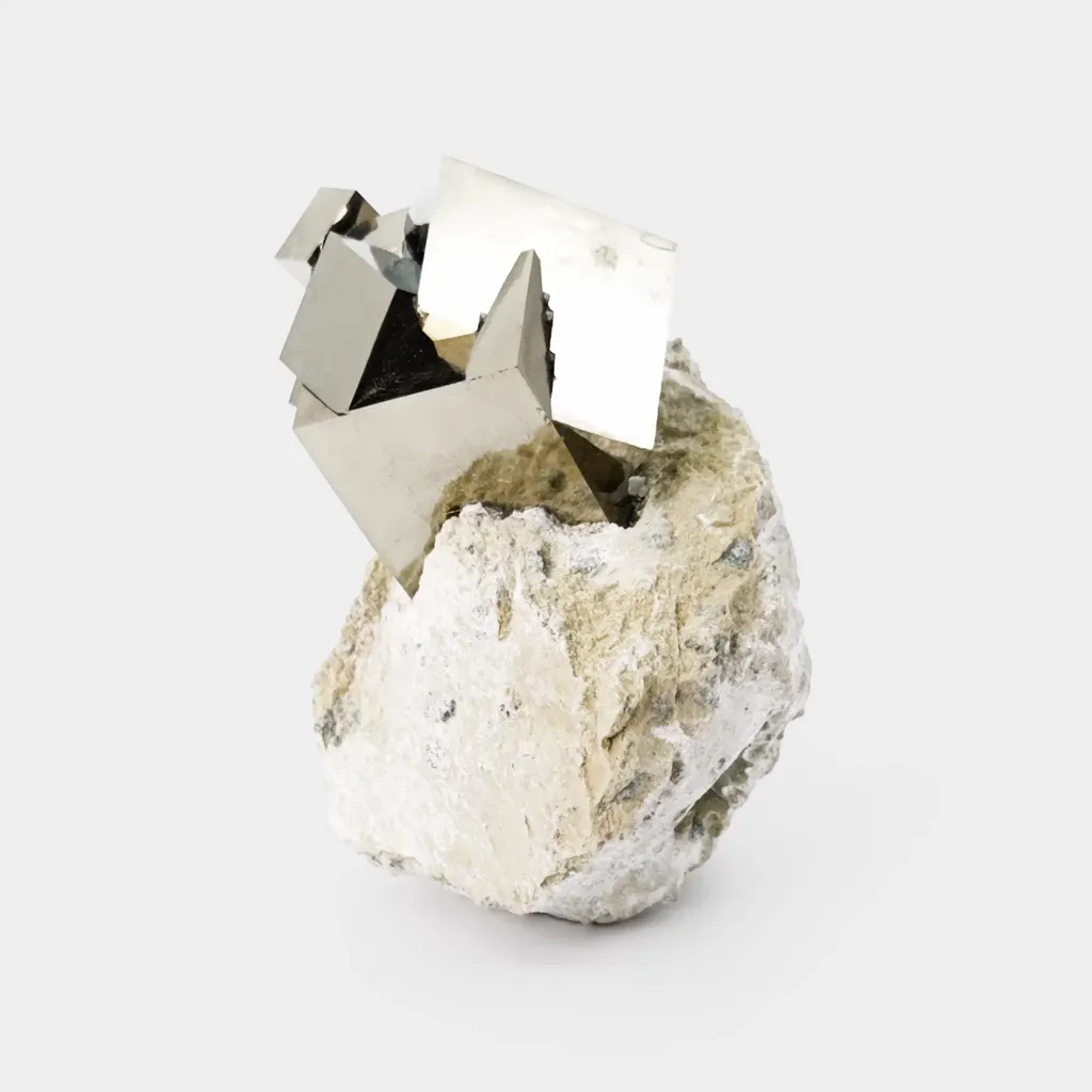 Rare Multiple Abstract Growths Pyrite image