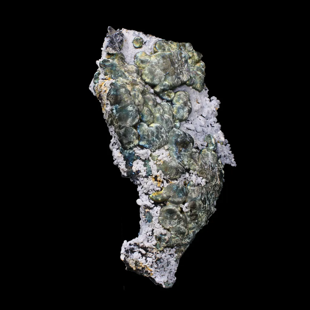 Rare New Find Iridescent Pyrite on Matrix with Babingtonite – Premium Natural Mineral Specimen from Mumbai - image 3