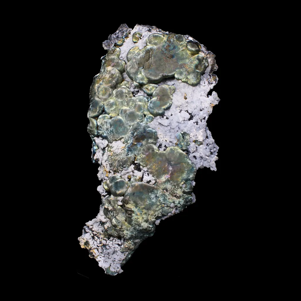 Rare New Find Iridescent Pyrite on Matrix with Babingtonite – Premium Natural Mineral Specimen from Mumbai - image 4