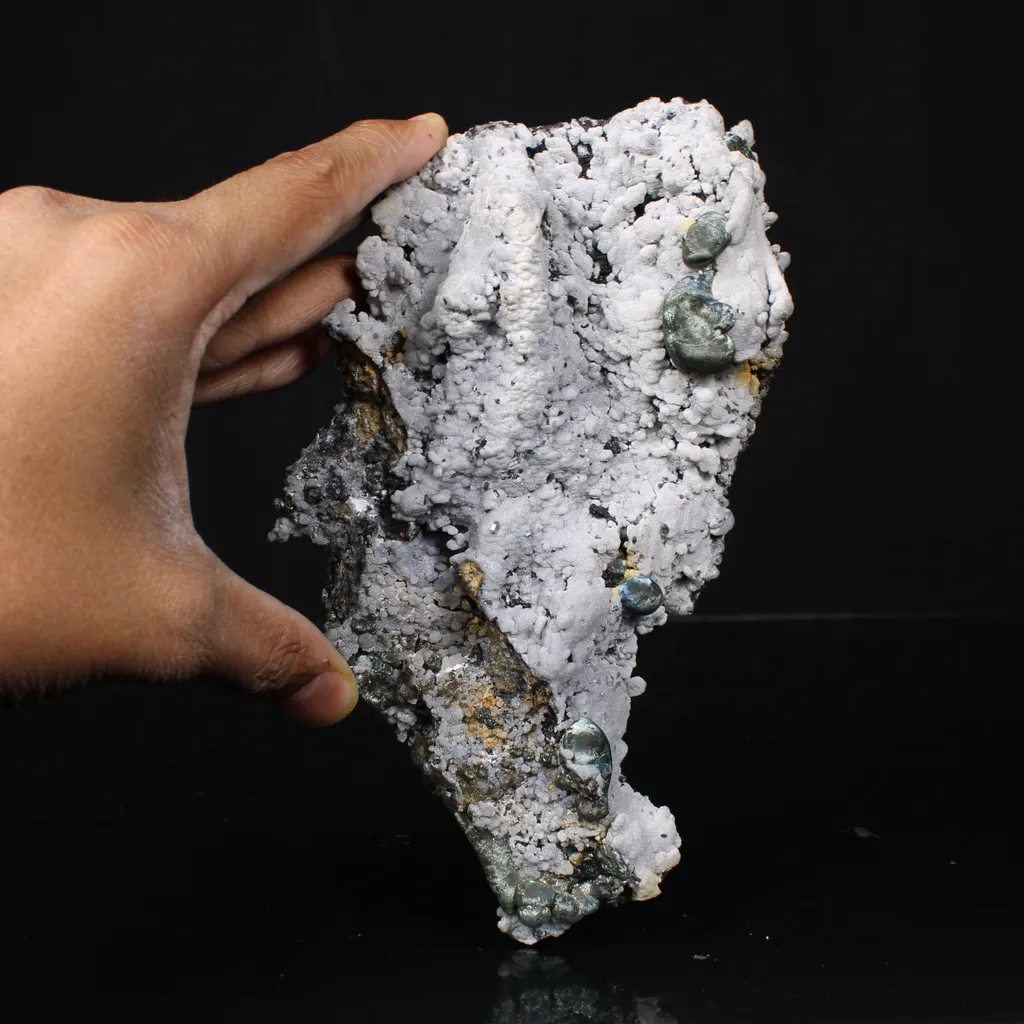 Rare New Find Iridescent Pyrite on Matrix with Babingtonite – Premium Natural Mineral Specimen from Mumbai - image 6