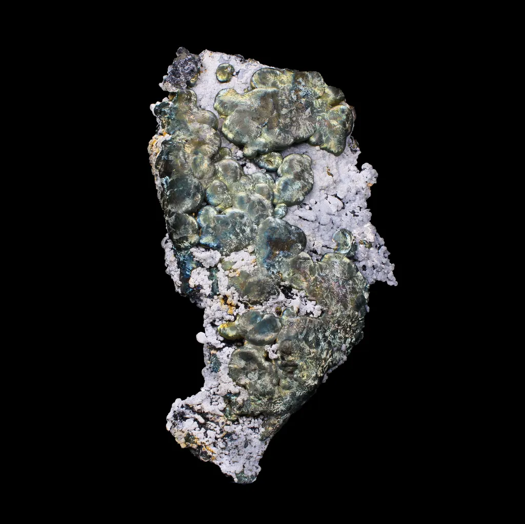 Rare New Find Iridescent Pyrite on Matrix with Babingtonite – Premium Natural Mineral Specimen from Mumbai - image 2