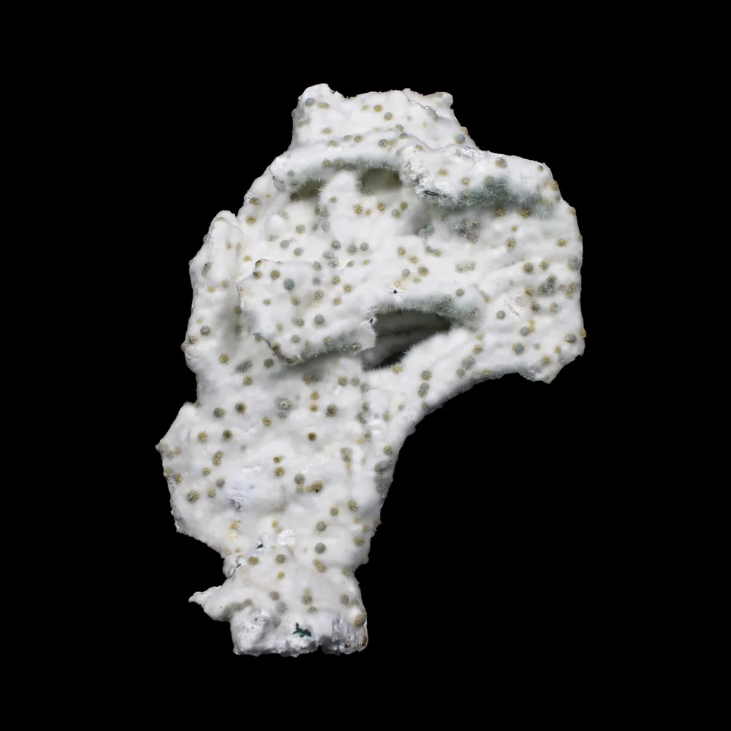 Rare Okenite with Chalcedony – Fibrous Indian Zeolite Mineral Specimen image