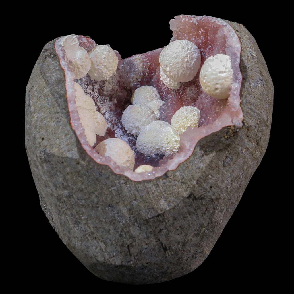 Rare Okenite With MM Quartz Natural Mineral Specimen image