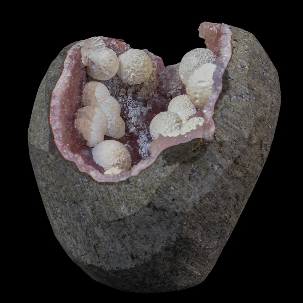 Rare Okenite With MM Quartz Natural Mineral Specimen - image 3