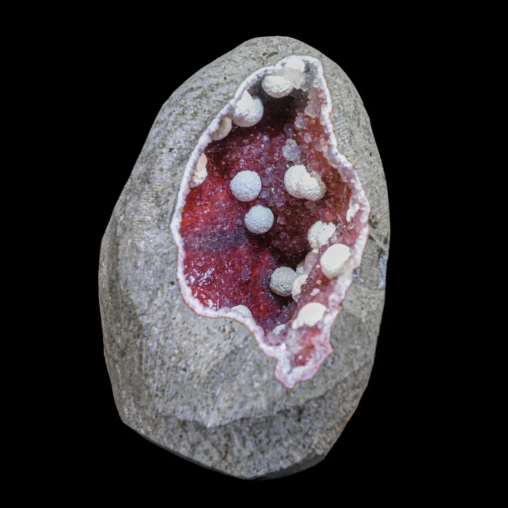 Rare Okenite With MM Quartz Natural Mineral Specimen image