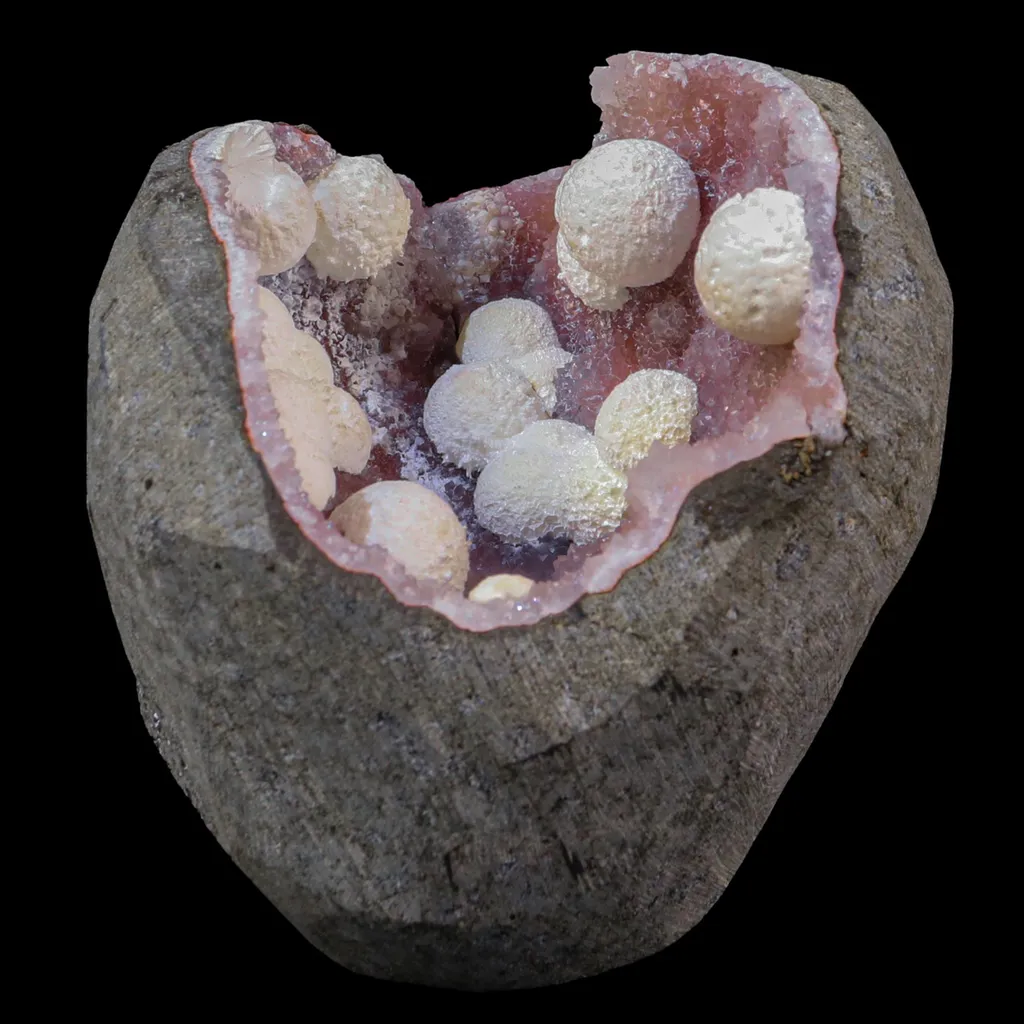 Rare Okenite With MM Quartz Natural Mineral Specimen image