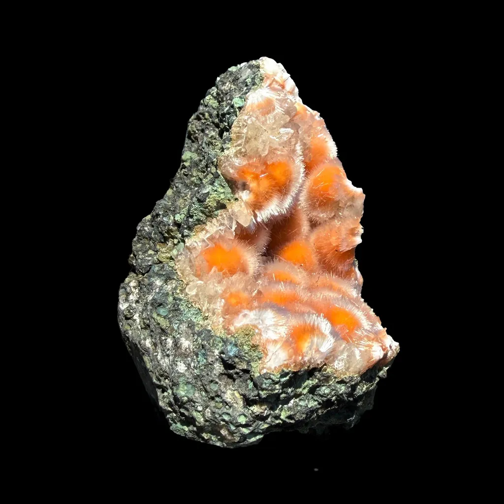 Rare Orange Thomsonite with Mesolite Natural Mineral Specimen from Madhya Pradesh, India DKT81 - image 3