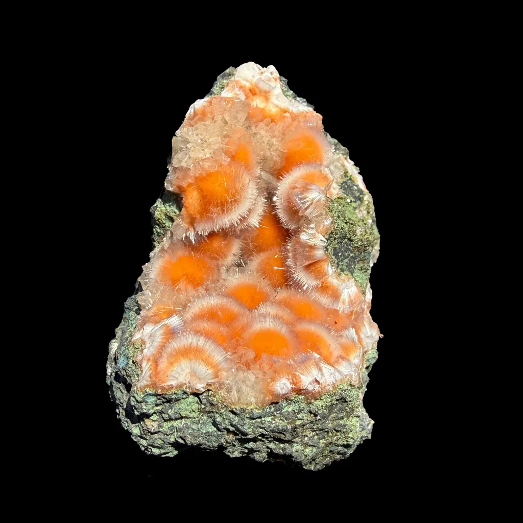 Rare Orange Thomsonite with Mesolite Natural Mineral Specimen from Madhya Pradesh, India DKT81 - image 4