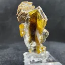 Rare Parisite-(Ce) Crystal Cluster with Quartz 10g – Golden Yellow Mineral Specimen Collector - image 8
