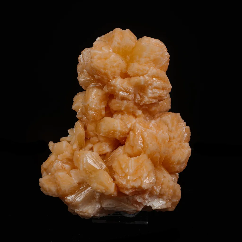 Rare Peach Stilbite Crystal Cluster – Premium Indian Zeolite Mineral Specimen image