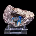 Rare Pentagonite with Heulandite on Matrix – Free Standing Indian Zeolite Crystal Specimen from Pune , India - image 4