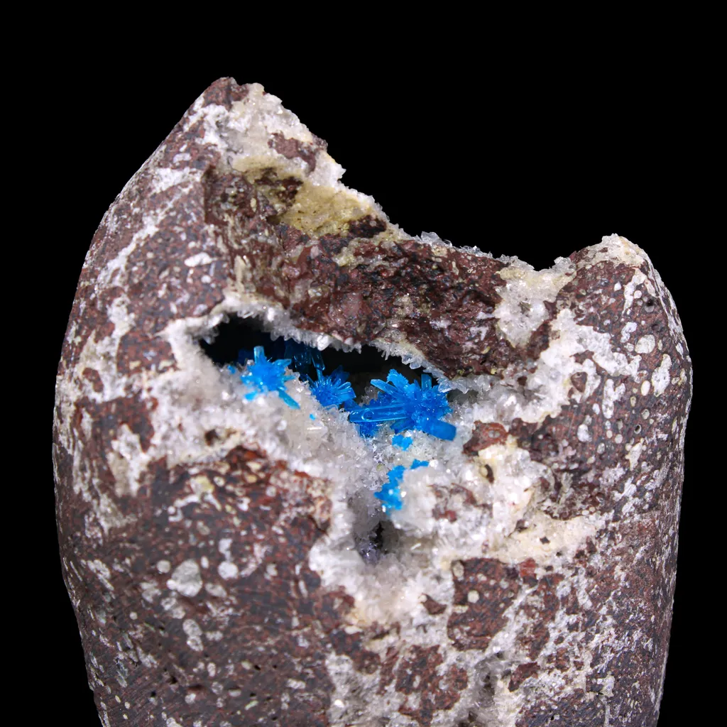 Rare Pentagonite with Heulandite on Matrix – Free Standing Indian Zeolite Crystal Specimen from Pune , India - image 3