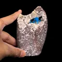 Rare Pentagonite with Heulandite on Matrix – Free Standing Indian Zeolite Crystal Specimen from Pune , India - image 6