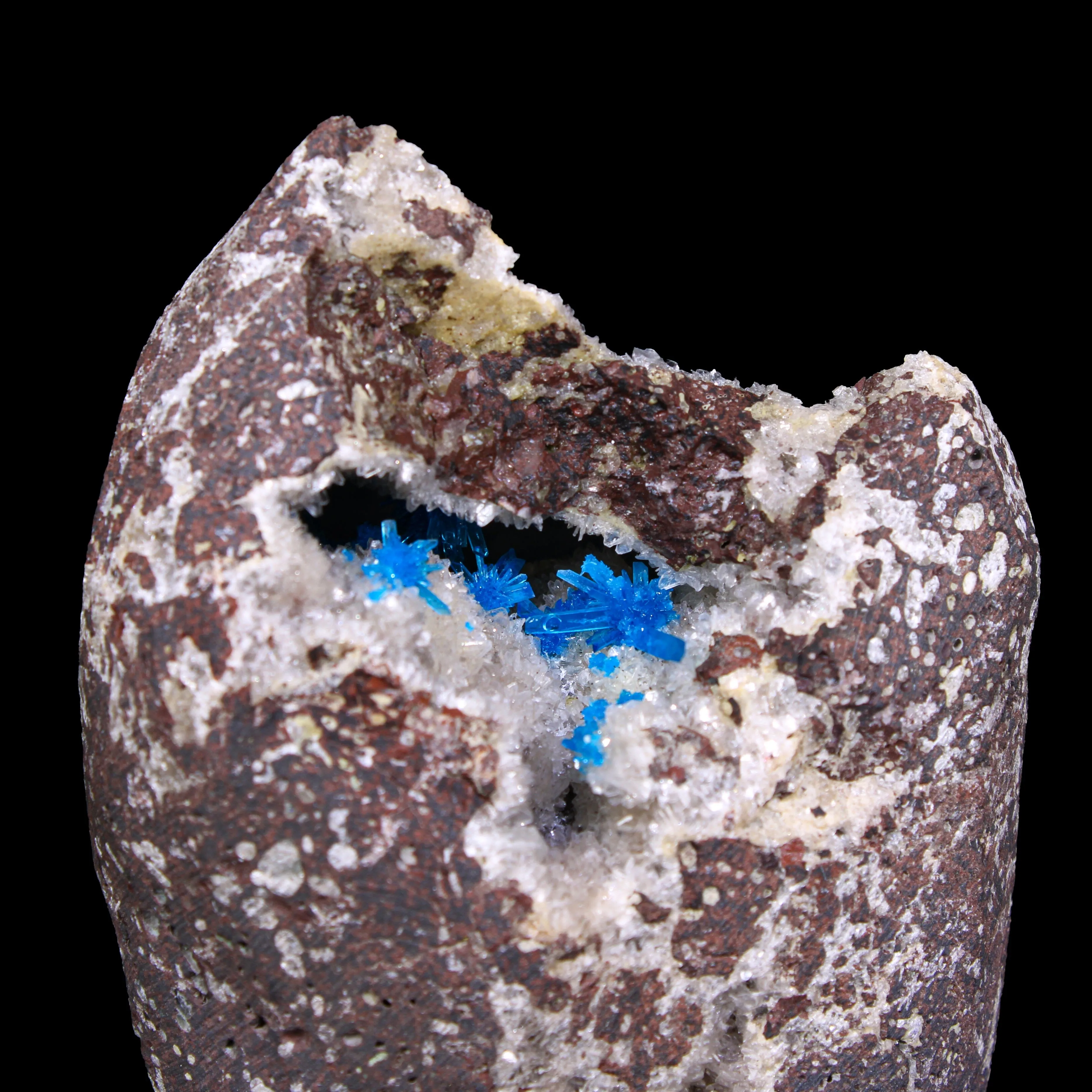 Rare Pentagonite with Heulandite on Matrix – Free Standing Indian Zeolite Crystal Specimen from Pune , India - image 3