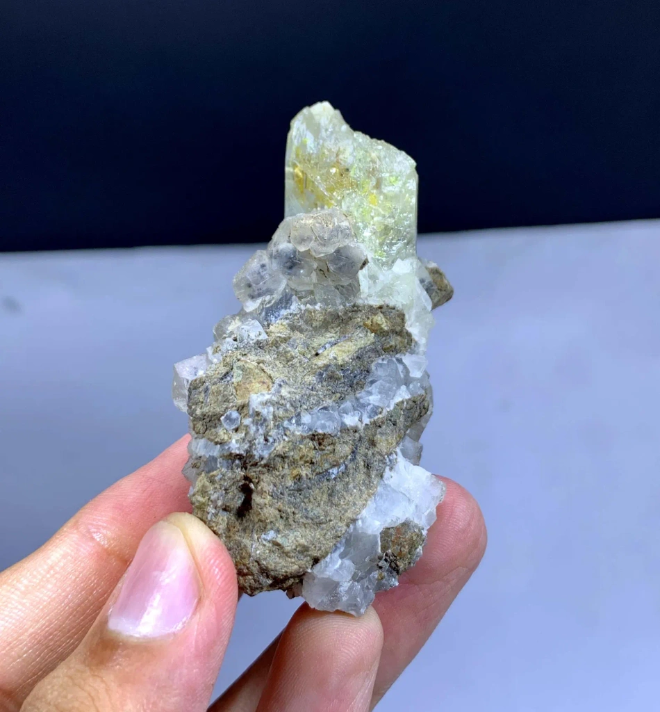 Rare Petrol Included Quartz on Matrix, Fluorescent quartz from Pakistan - image 6