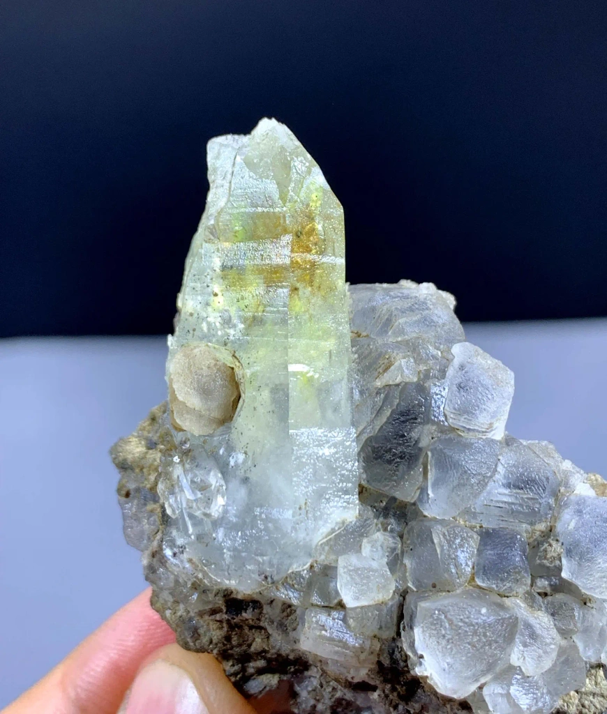 Rare Petrol Included Quartz on Matrix, Fluorescent quartz from Pakistan - image 4